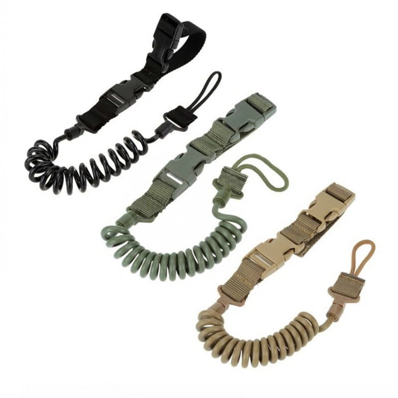 

Durable Elastic Outdoor Tactical Safety Lanyard Quick Release Belt Extension-type Sling Adjustable Belt