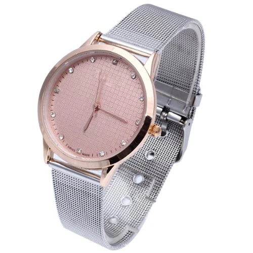 10 шт./лот Reloj de Pulsera Aleacin Plateado Cuarzo Esfera Color Oro Rosa para Mujer | Электроника