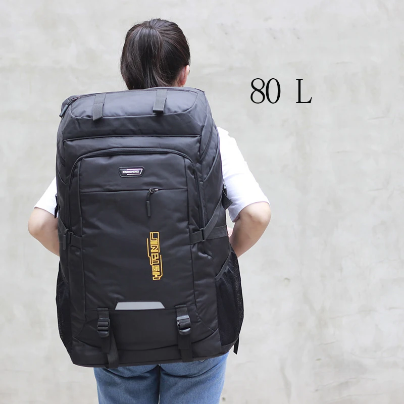 Goede 80L Waterdicht Unisex Mannen Rugzak Travel Pack Sport Bag Pack Outdoor Bergbeklimmen Wandelen Klimmen Camping Rugzak Voor Mannelijke