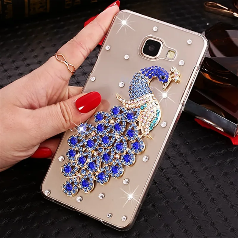 Модный 3D чехол Udapakoo с блестящими стразами для Samsung Galaxy J710 J7 NXT прозрачный алмазами