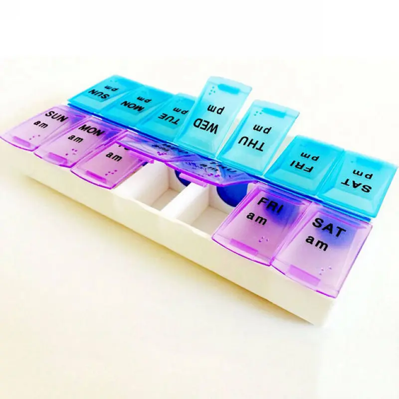 Portable 7 Day Weekly Pill Vitamin Medicine Pill Box Holder Health Care Storage Organizer Container Case For Health