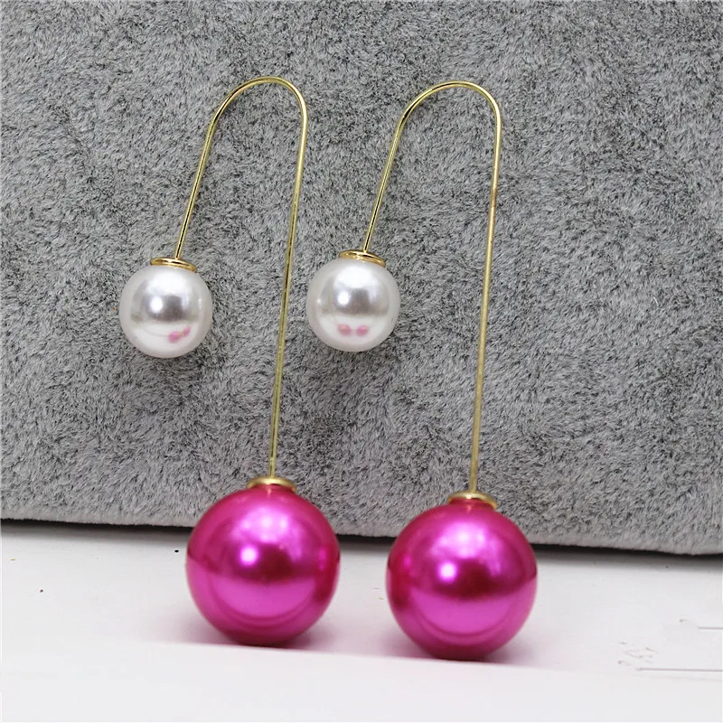 Женские длинные серьги гвоздики с искусственным жемчугом|designer pearl earrings|fashion