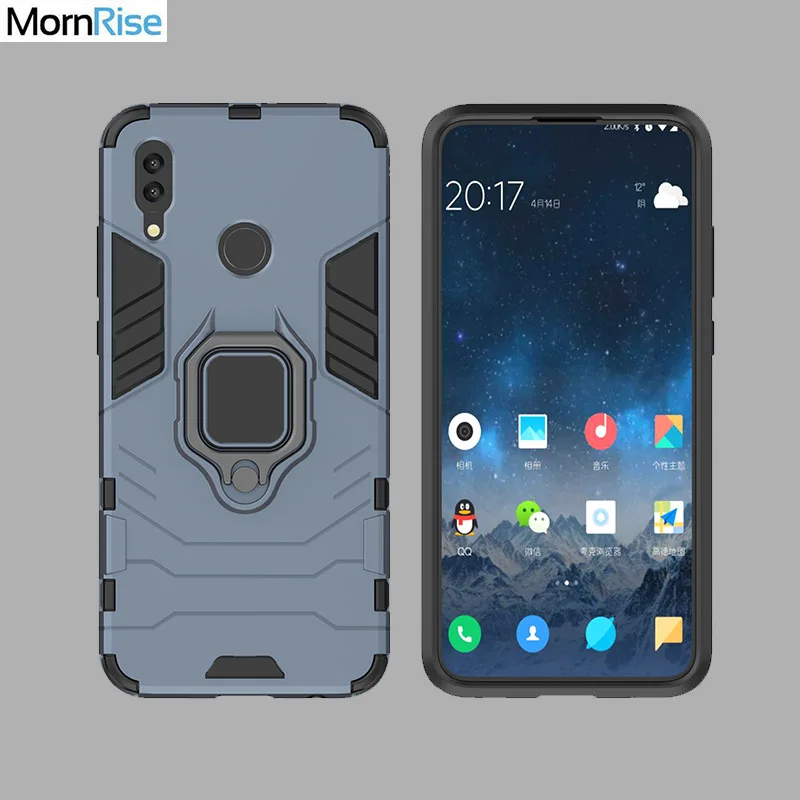 Luxury Combo Tough Hybrid Armor Cover For Huawei P Smart 2019 Case Kickstand With Metal Phone Finger Ring Car Magnet Holder | Мобильные