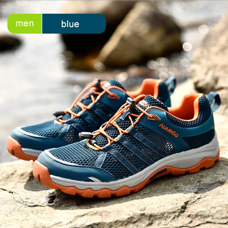 أكوا أحذية رياضية الرجال sapatilhas mulher الإرتحال التخييم المشي الأحذية الخوض المنبع تنفس شبكة المياه الرمال