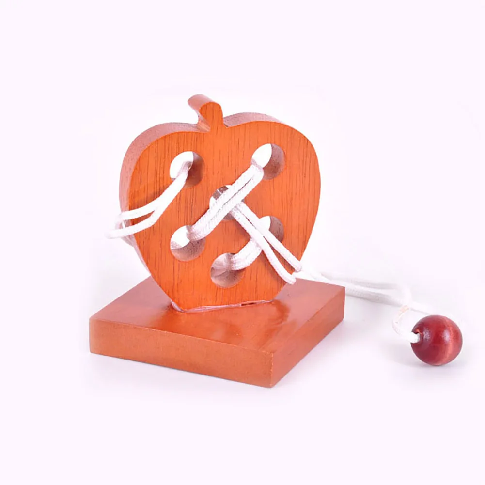 

Wooden Apple Lacing Threading Blocks Puzzle Kindergarten early Educational Kids Toys Montessori Teaching Aids Cognitive Math Toy