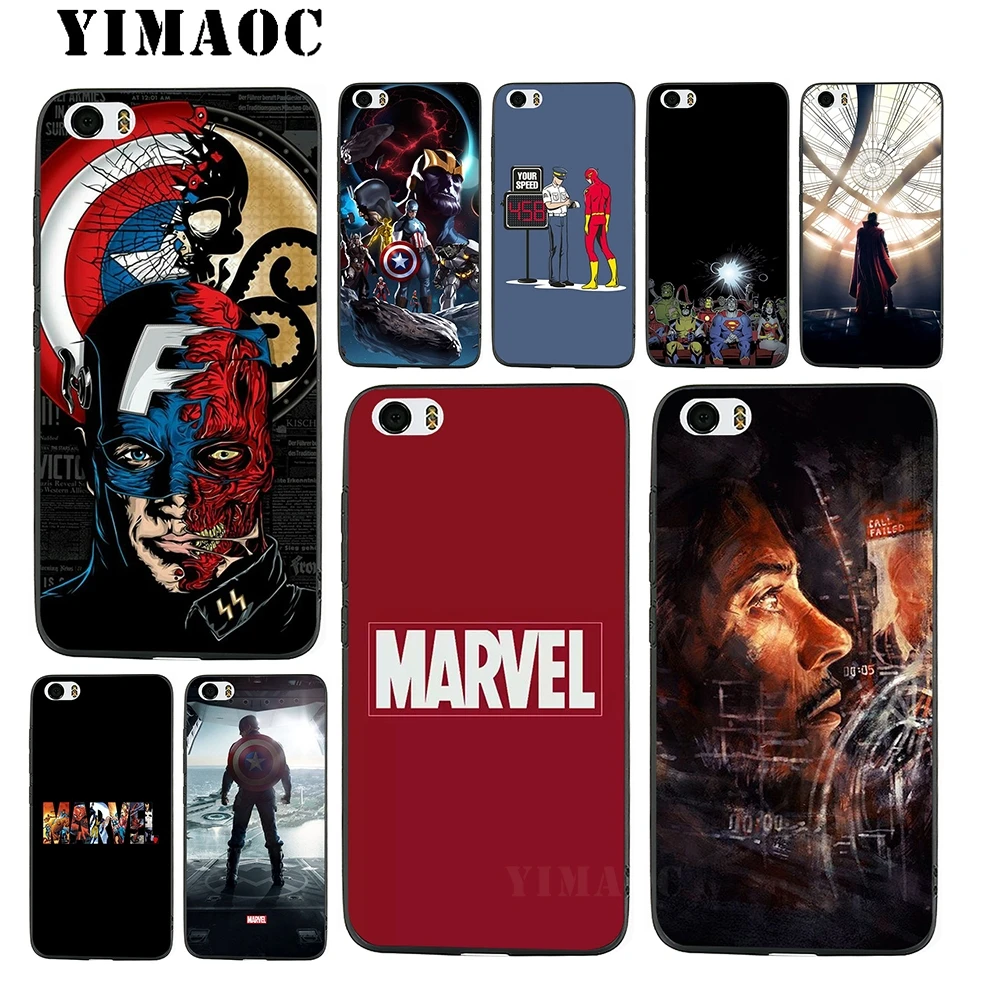 Мягкий силиконовый чехол YIMAOC Marvel Superheroes для Xiao mi Red 6 Note 4X 4A 5A 5 Plus A1 A2 Pro Lite 8 |