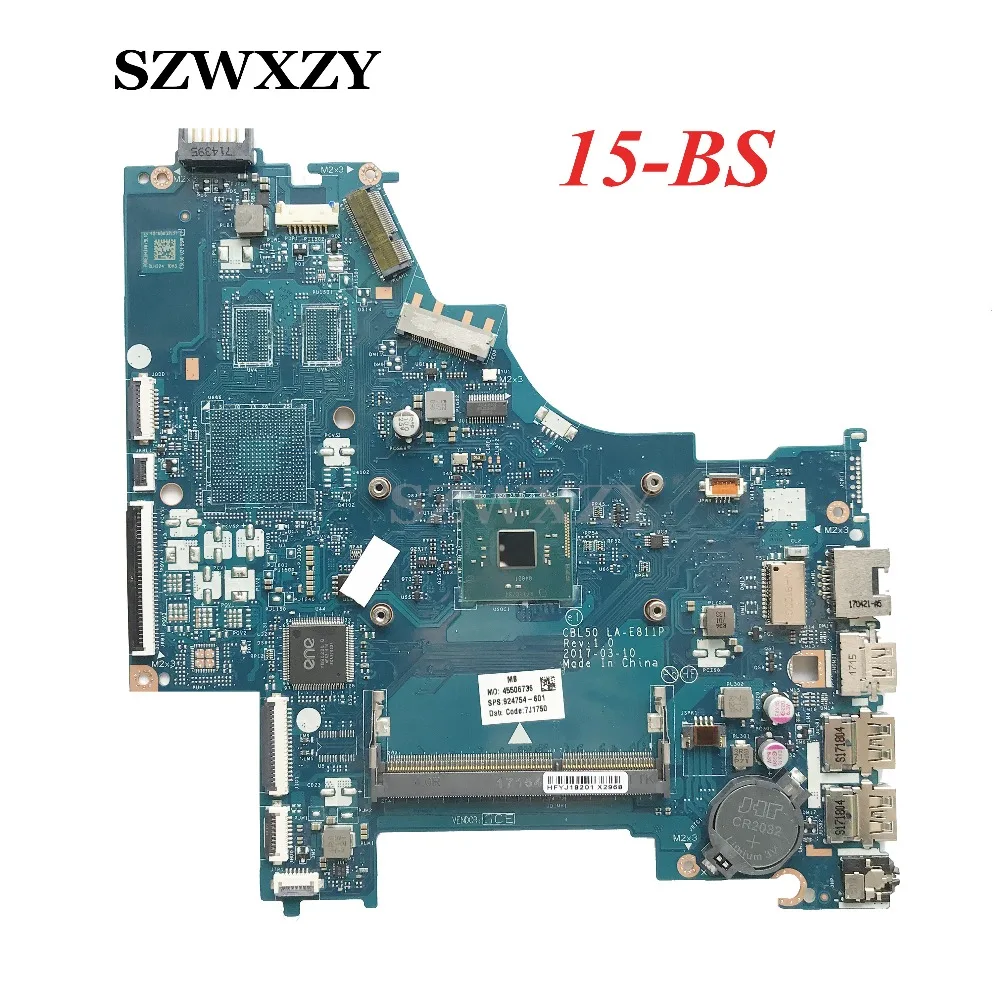 

CSL50/CSL52 LA-E811P For HP 15-BS Laptop Motherboard 924754-601 924754-501 924754-001 N3710 Processor Not Repaired