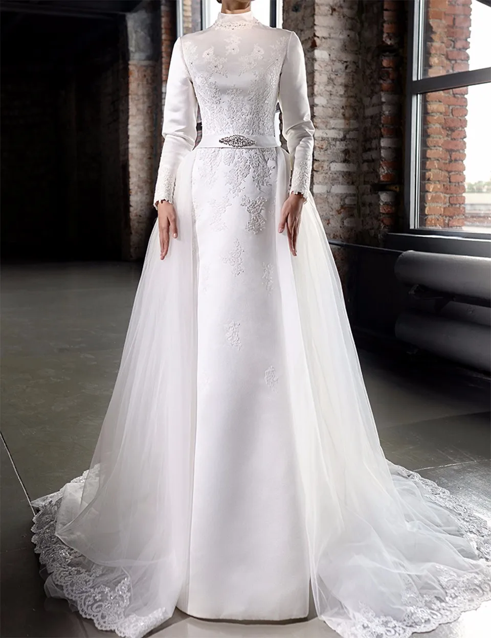 bridesmaid dress satin hijab