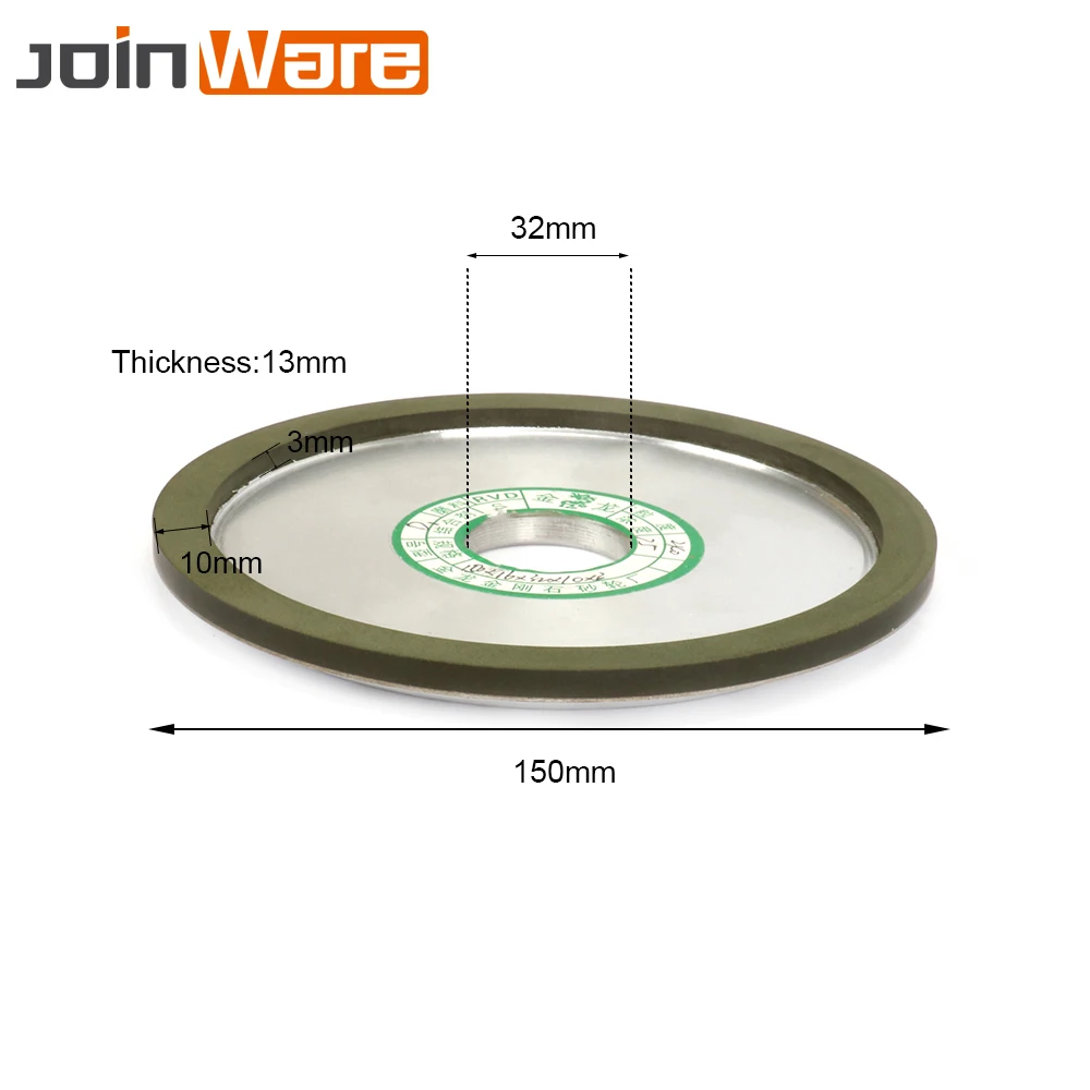 150x32x10 мм Алмазное шлифовальное колесо шлифовальник диск для металлообработки фреза поворотный абразивный инструмент 180/240/320