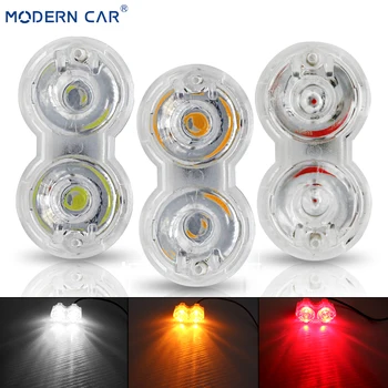 

MODERN CAR One Row 2 Bulbs Motorcycle LED Lightting 12V Front Fog Lamp DRL With Mount Bracket Lights Motor Car Atmoshere Light