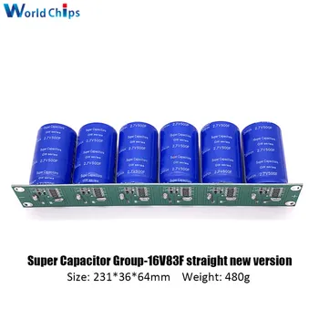 

6Pcs/Set 2.7V 500F Super Capacitance 16V 83F Super Farad Capacitor With Protection Board Automotive Capacitors Single Row