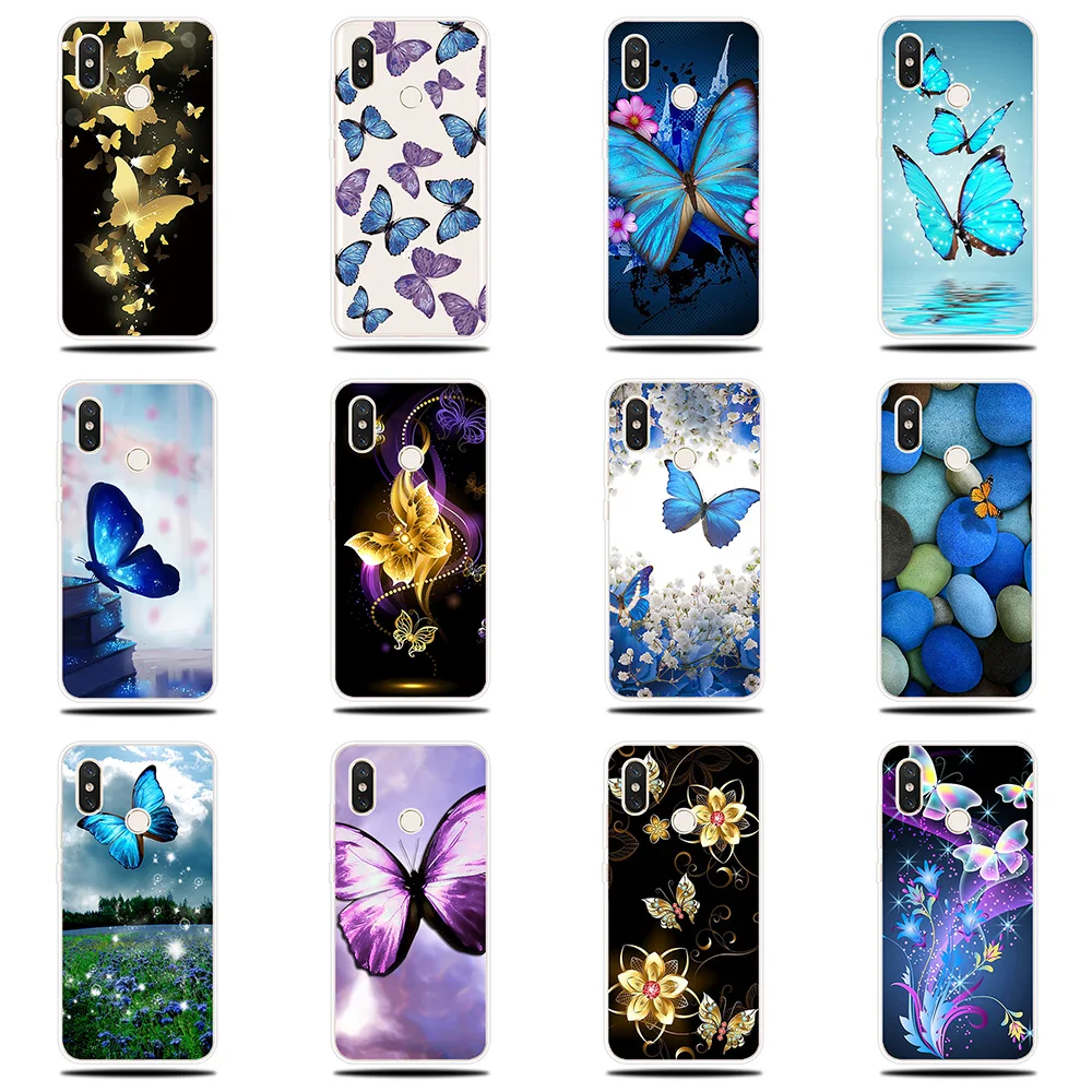 

Colorful Butterfly Patterns Silicone case For Xiaomi Mi 5X A1 A2 6 6X Note 3 8 SE Lite Pro Mix 2 S 3 Pocophone F1 Cover Case