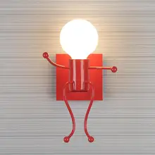 Lámparas de pared LED de Metal Vintage, sala de estar creativa para lámpara de pared, lámpara de noche para niños, Lámpara decorativa, accesorios de iluminación