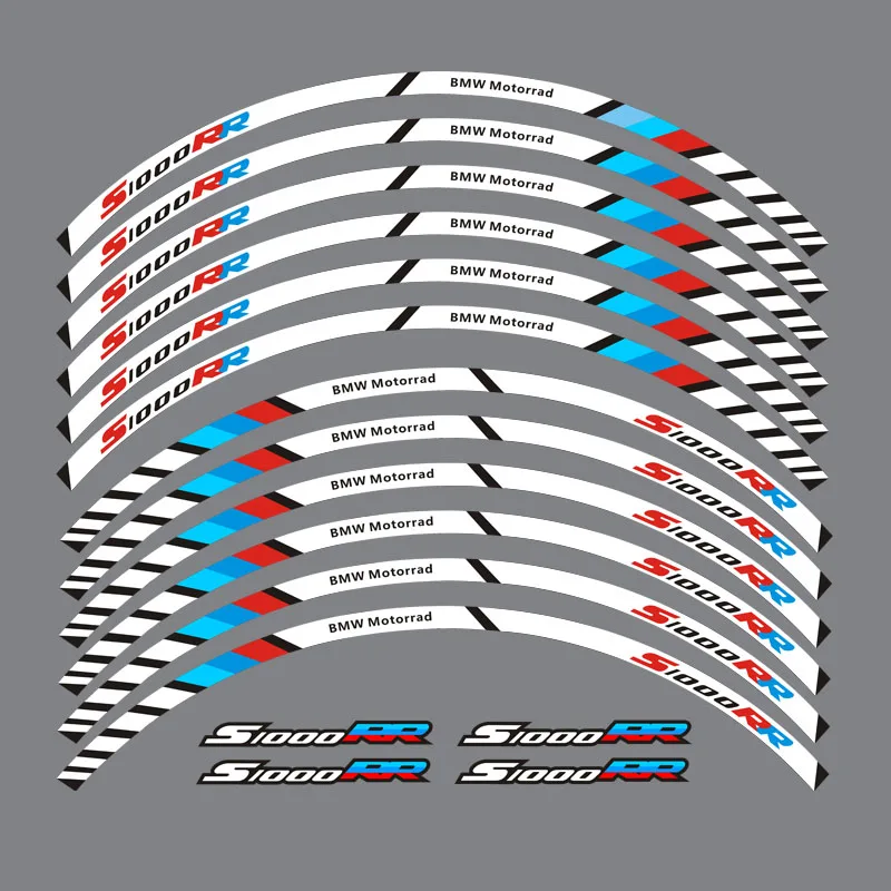 Высокое качество колеса мотоцикла наклейки светоотражающие наклейки обод полосы 4 цвета для BMW S1000RR