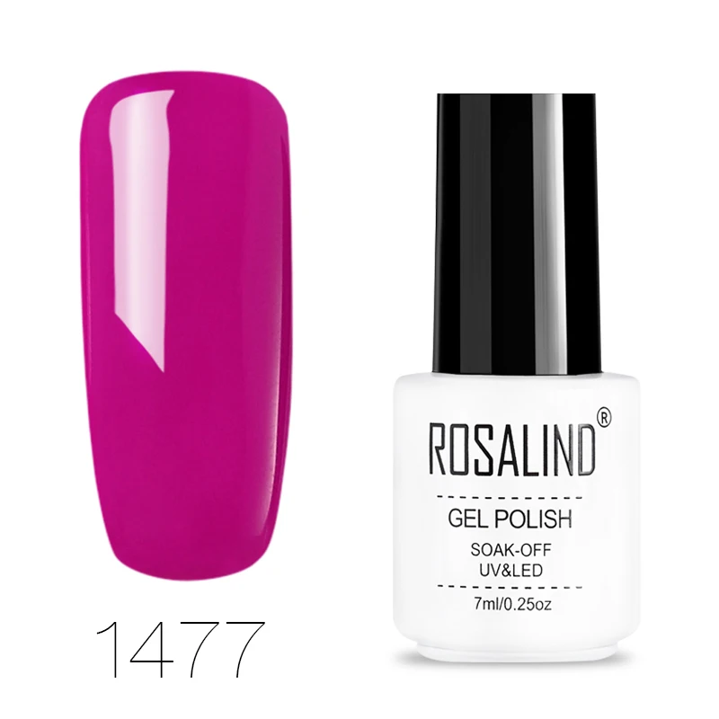 ROSALIND 15 мл Гель-лак для ногтей все для маникюра замочить от ногтей Гель-лак гибридные Лаки полуперманентное наращивание ногтей праймер - Цвет: 1477