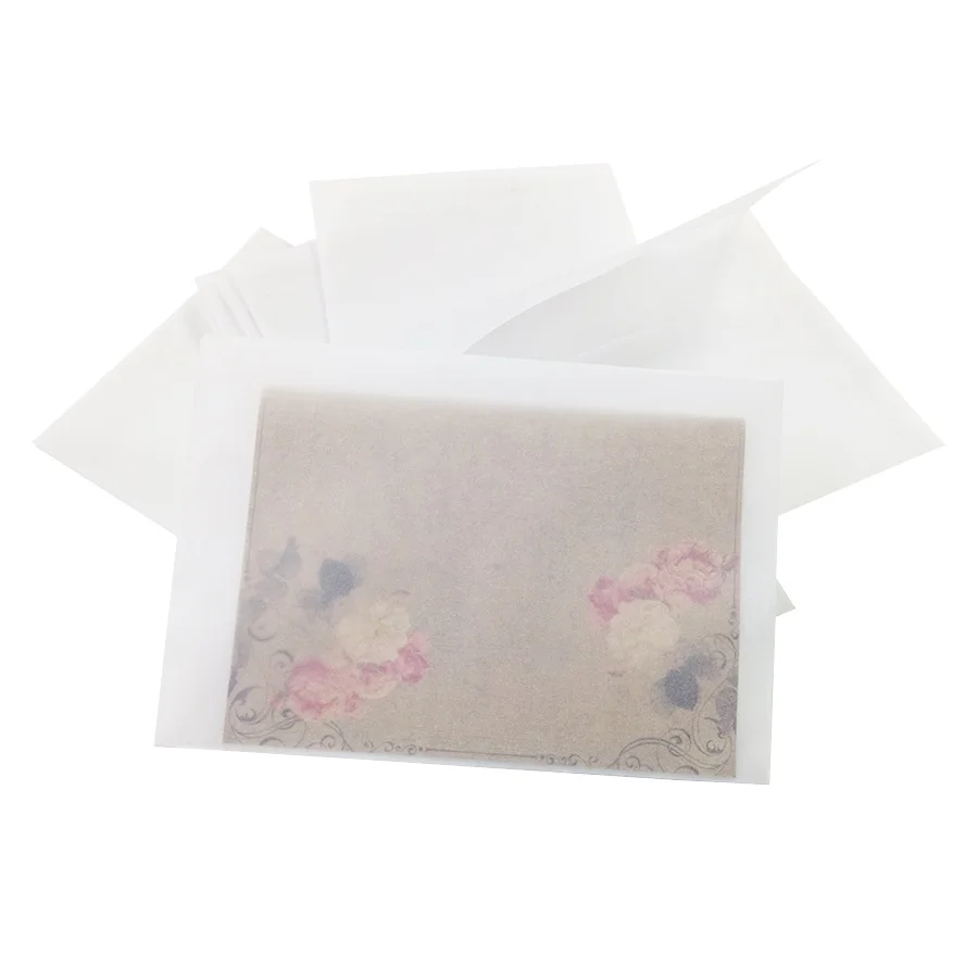 5 шт./лот креативный Ретро прозрачный пакет DIY конверт пустой конверт для открытка с приглашениями конверт
