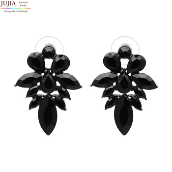 

JUJIA fashion HOT women jewelry good quality crystal drop earrings crystal vintage korean Earrings for women jewelry wholesale