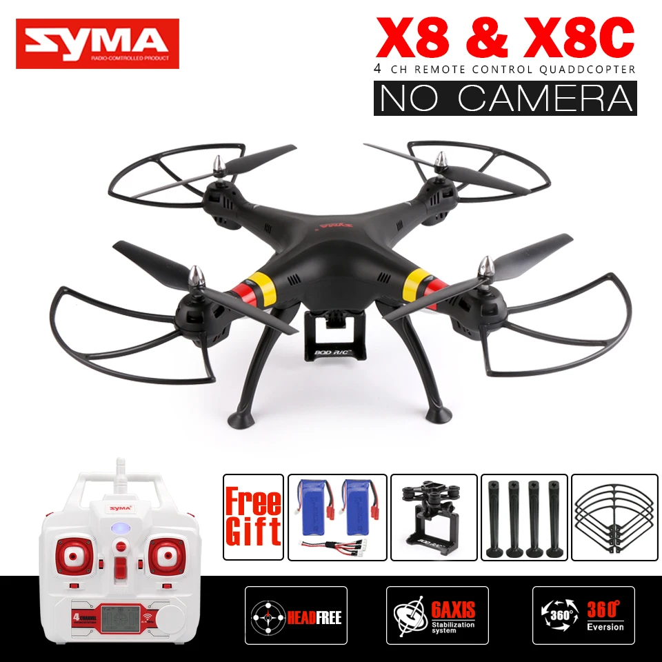 Buy Cheap SYMA X8 X8C RC Drone NO Camera 6-Axis RC Helicopter Quadcopter Can Fit Gopro or Xiaoyi Camera VS Syma X8W X8HW X8HG