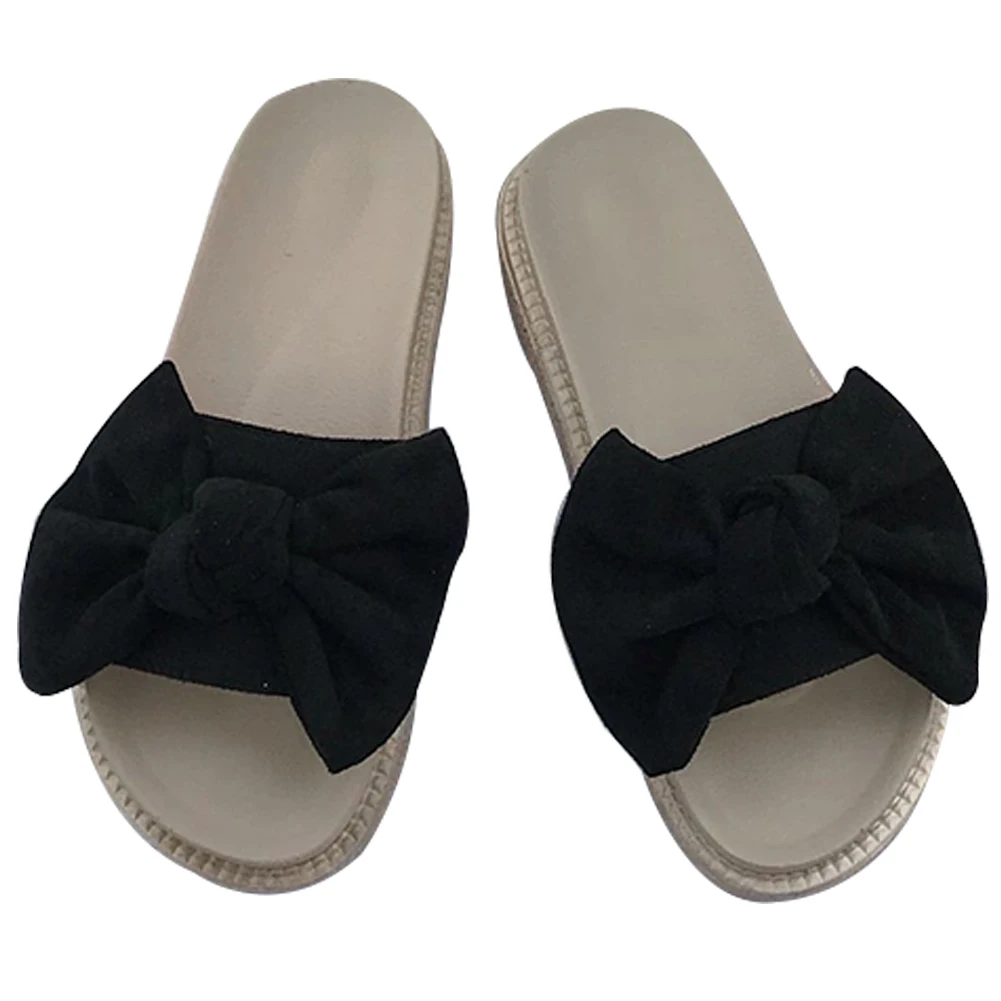 

Casual Women Sandal Fashion Round Toe Platform Slipper Nonslip Flat Bow Knot Wedge Ladies Summer Daily Beach Thick Bottom