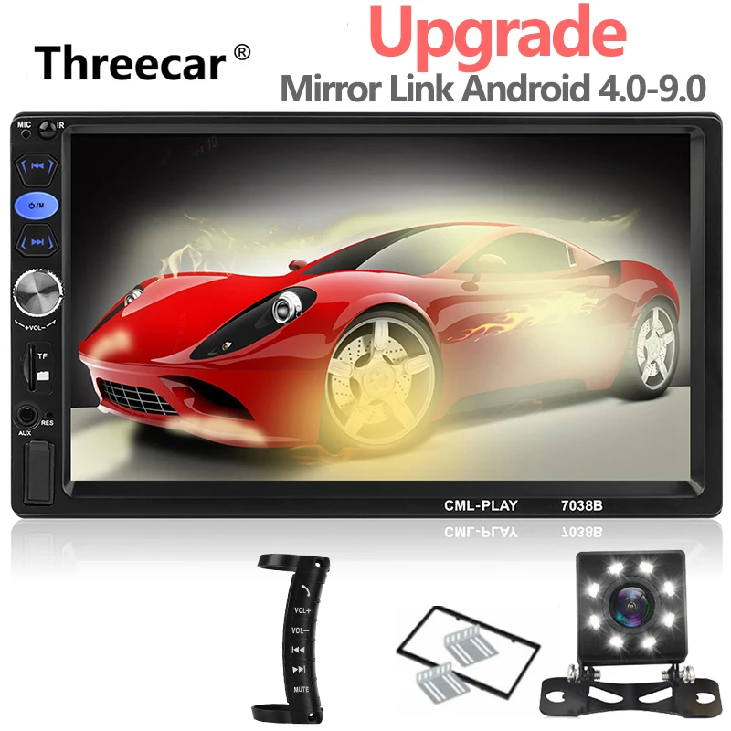 Автомагнитола 7038B 2din 7 &quot Bluetooth стерео аудио мультимедиа MP5 плеер с Android Mirror