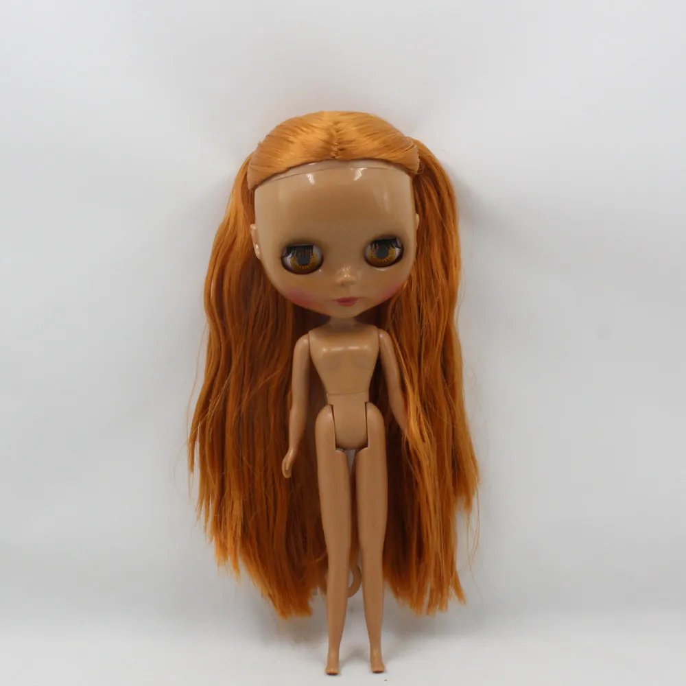 Ледяная Обнаженная фабрика Blyth кукла серия No.280BL0145 для коричневых волос без взрыва шоколадная кожа подходит для DIY сменная игрушка - Цвет: nude doll