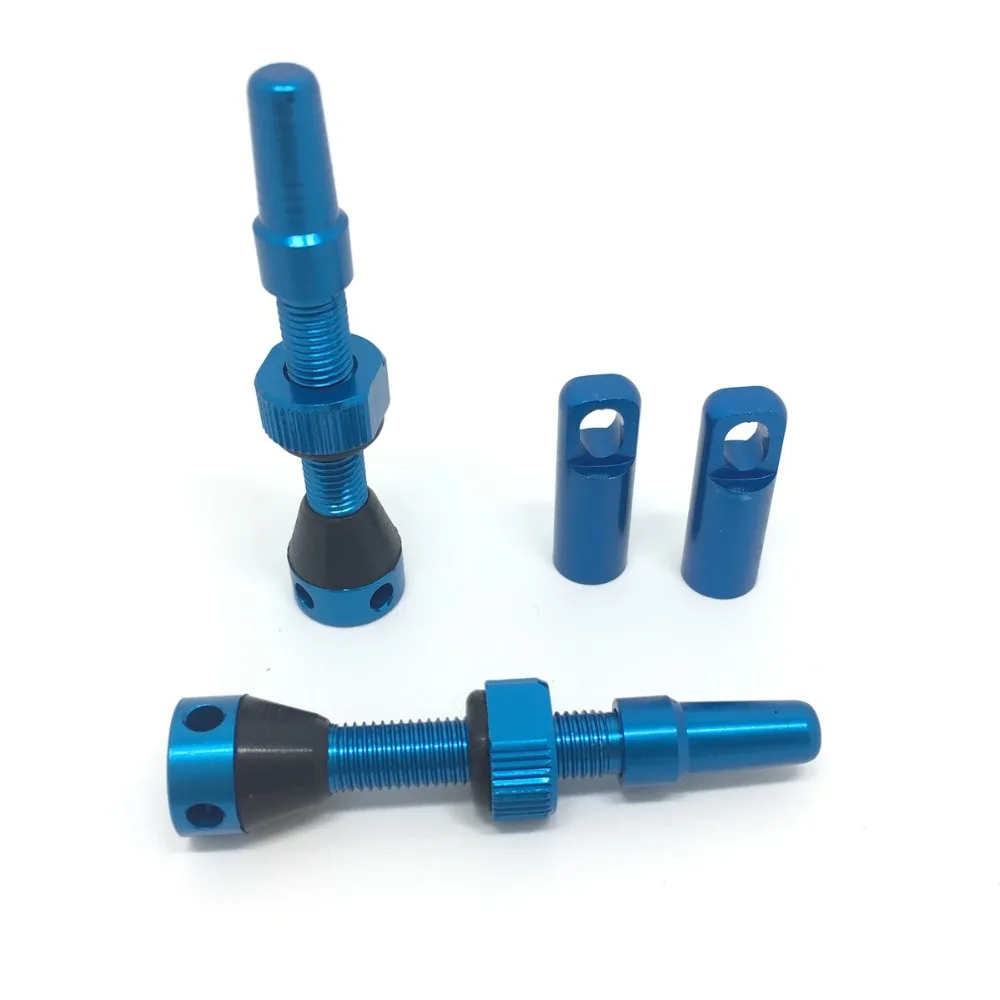 1 пара-40 мм синий бескамерный Presta комплект клапана и 2 шт. синий клапан из сплава колпачок с сердечником клапана инструмент для удаления