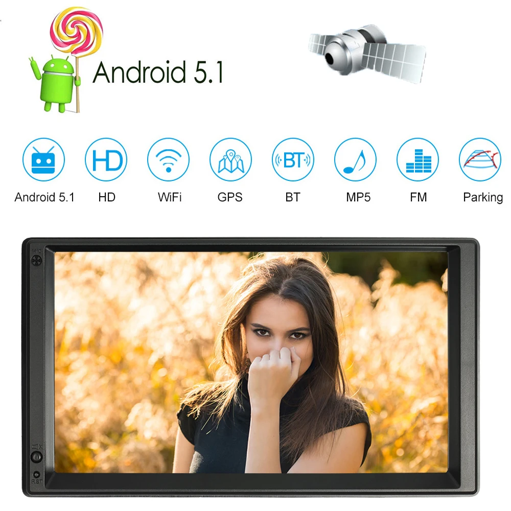 7 универсальный 2 Din HD сенсорный экран автомобильный стерео радио плеер GPS