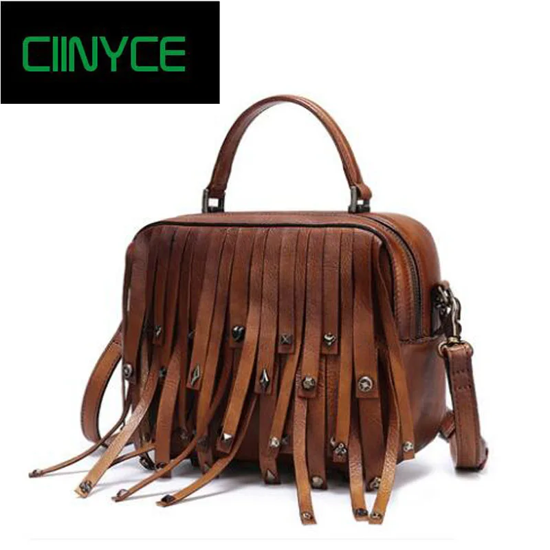 

Designer Handbags High Quality Head Layer Cowhide Retro Small Bag Genuine Leather Trunk Totes Tote Vintage Soft & Crossbody Bags