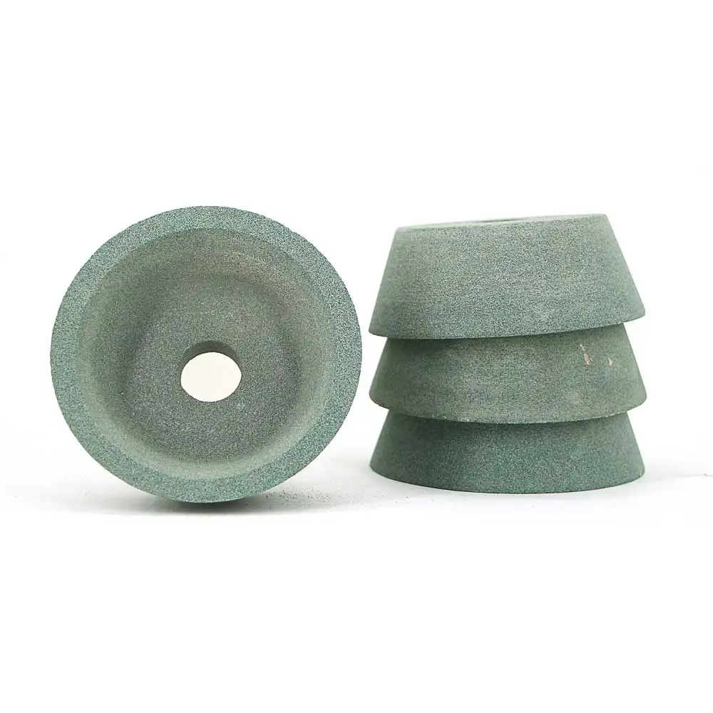5pcs GC bowl shape grinding wheel Green silicon carbide abrasive wheel for tungsten carbide,gem stone,ceramic,glass PS020