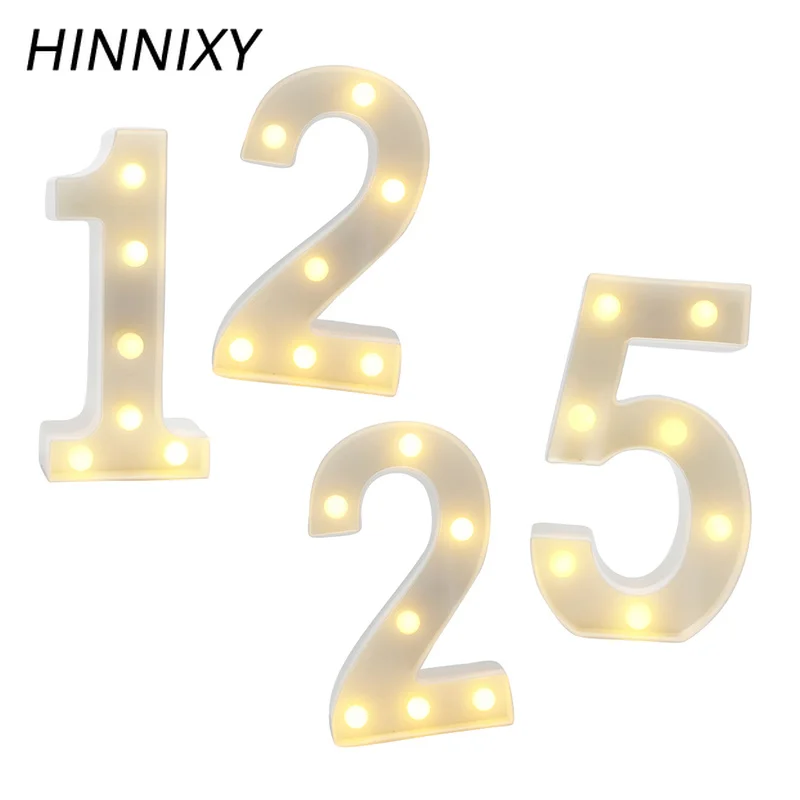 Hinnixy LED 3D Number Party Decoration Night Lamp 0-9 Arabic Numerals Kids Bedside Night Lighting Anniversary Valentine's Gift Hinnixy LED 3D Number Party Decoration Night Lamp 0-9 Arabic Numerals Kids Bedside Night Lighting Anniversary Valentine's Gift