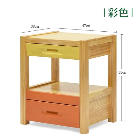 Тумбочки спальня мебель для дома сплошная деревянная прикроватная стол боковой стол Спальня хранения минималистский шкафы 55*47*38 см