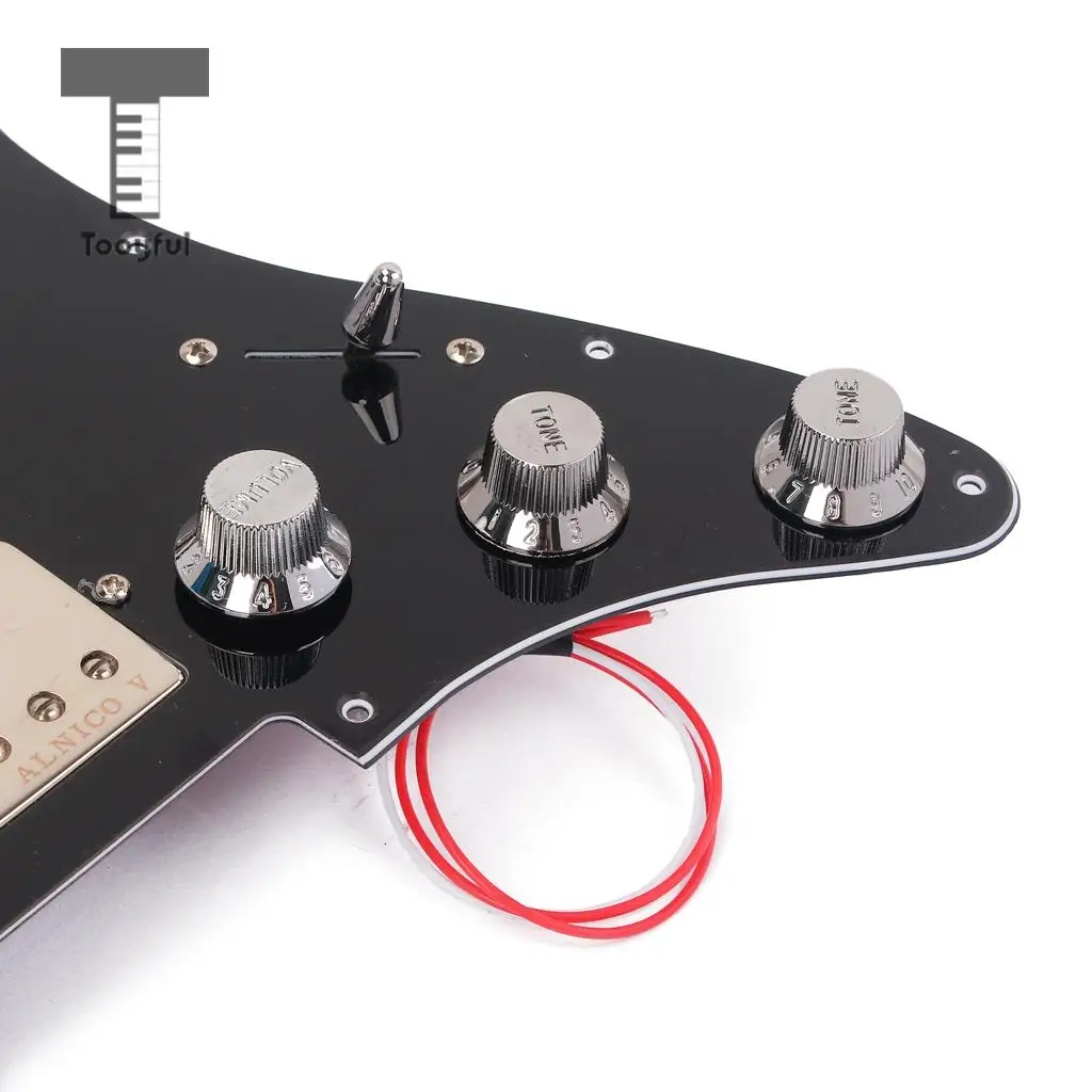 Tooyful Practical Wired Alnico 5 Pickup Pickguard Anti-Scratch Plate Decoration for Strat ST Electric Guitar Accessory