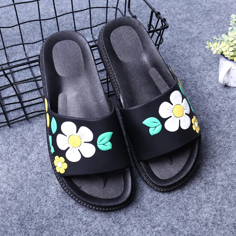 

Women Slippers Summer Beach Shoes Flower Flip flops Women Slippers Fashion Platform Sandals Women's Non-slip Shoes Size 36-40