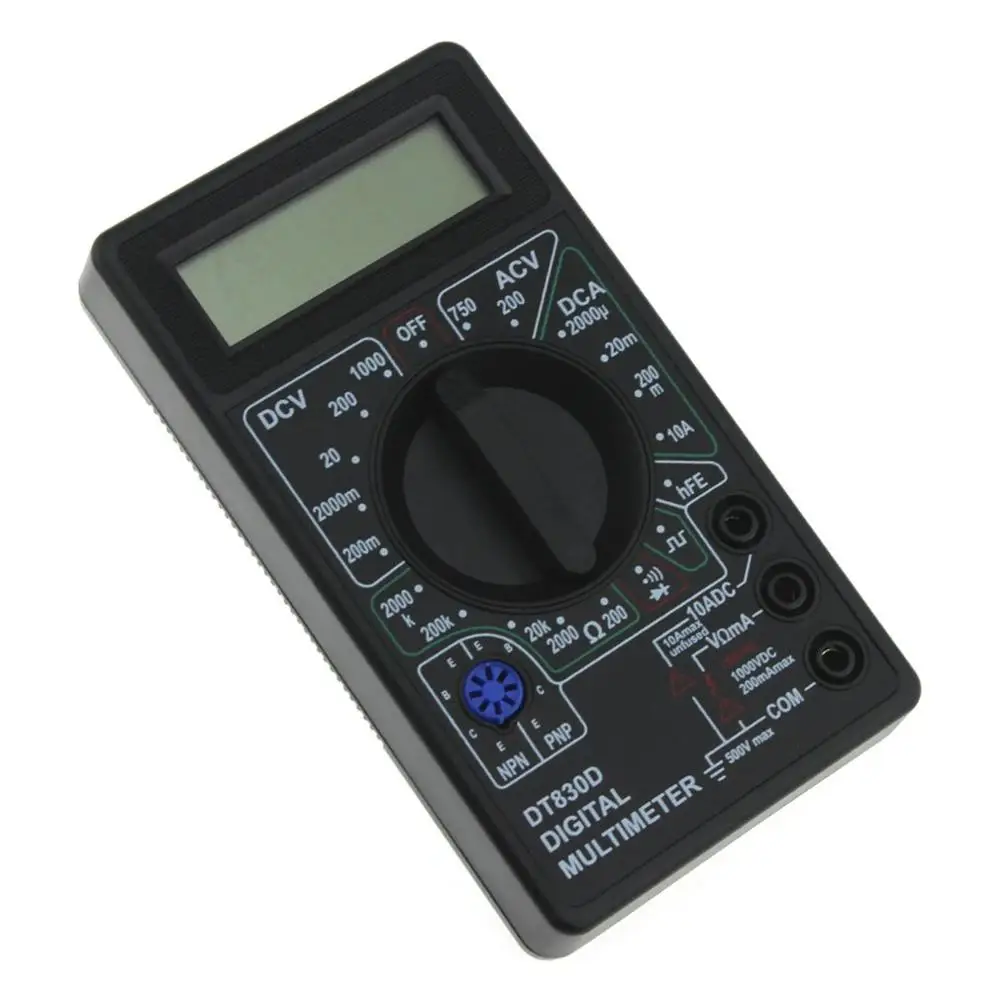 ANENG DT 830D Мини цифровой мультиметр AC/DC Вольт Ампер Ом диод hFE тестер