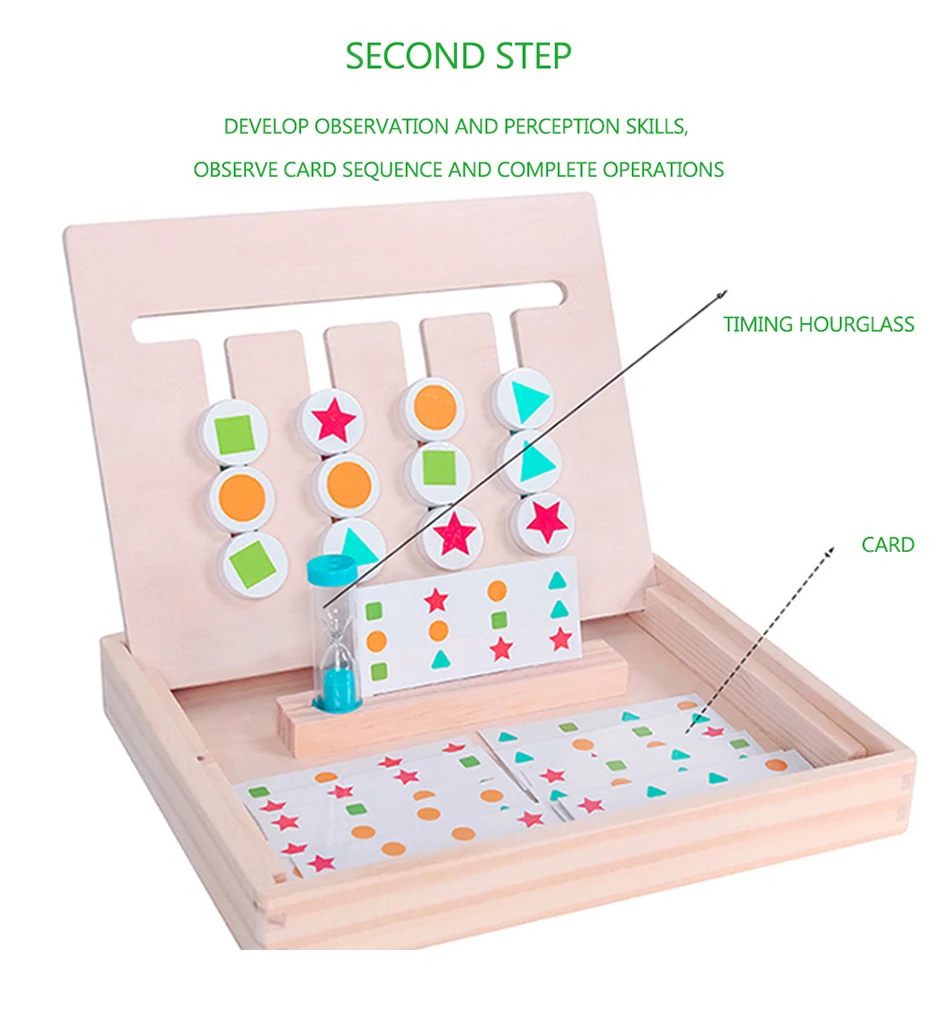 Обучающие игрушки Монтессори для детей 4 сочетание цветов деревянные детские игрушки математические дидактические игры для малышей обучение мышление игрушки