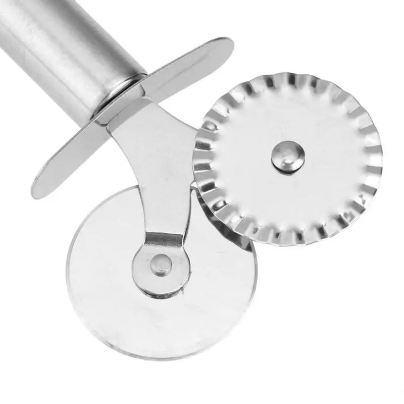 Roller Pizza Knife Cutter Pastry Pasta Stainless Steel Dough Crimper Wheel Rolling Slicer Pastry Cutting kitchen Baking Tools