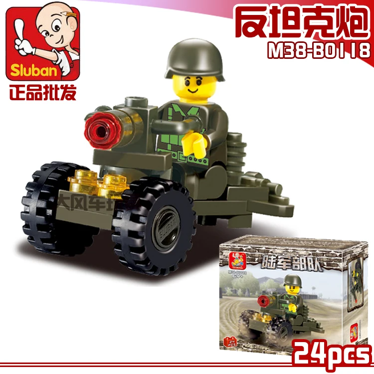 Пластиковый блок Candice guo игрушечная Модель для сборки армейская Land force анти танк