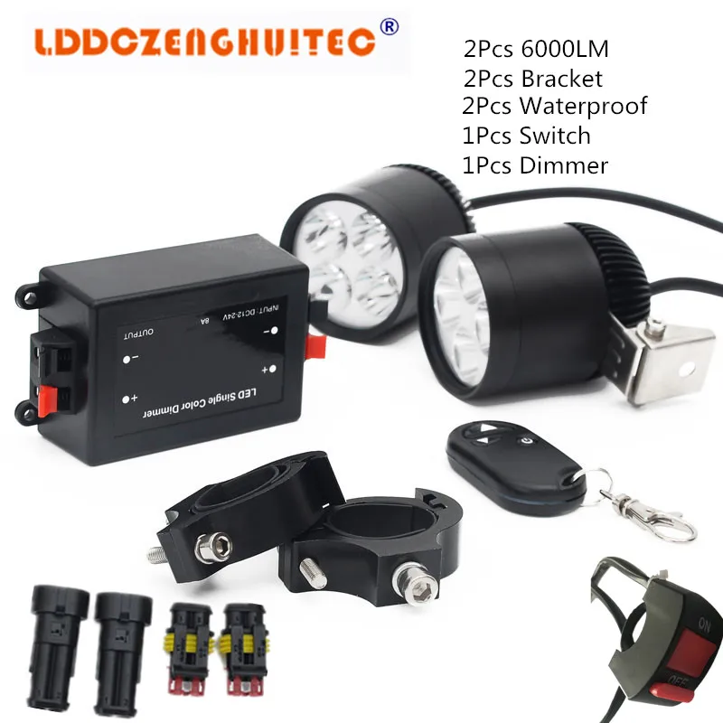 

LDDCZENGHUITEC Universal LED 40W 8000LM Motorcycle Light Headlight Driving Fog Spot Night Work Lamp for Motorcycle, ATV, Car,