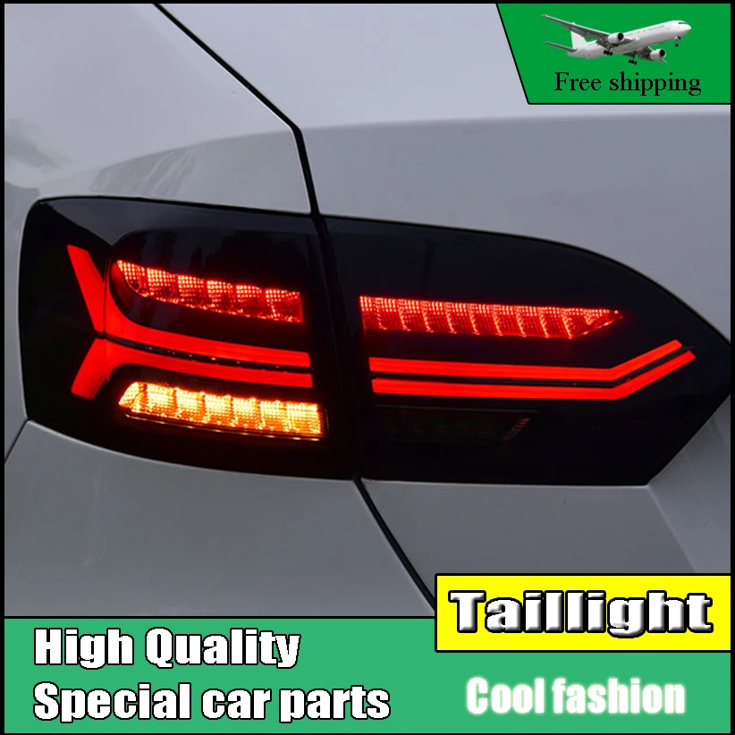 Car Styling Tail Lamp For Volkswagen VW Jetta MK6 TailLight 2012 2014 LED DRL Moving Yellow