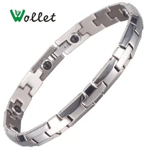 Wollet ювелирные изделия из чистого титана магнитный браслет для женщин мужчин розовое золото цвет металлик Серебряный цвет все гематит здоровье