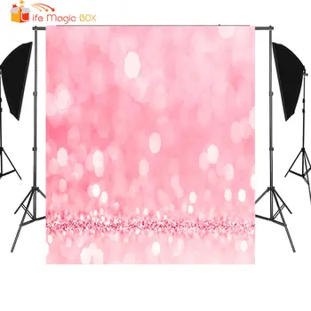 

LIFE MAGIC BOX Photoshoot Background Backdrop Foto Christmas Decorations Pink Sparkle Backdrops