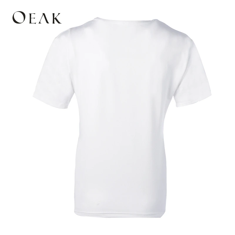 OEAK 3XL Женская Повседневная летняя футболка с коротким рукавом Свободный Топ