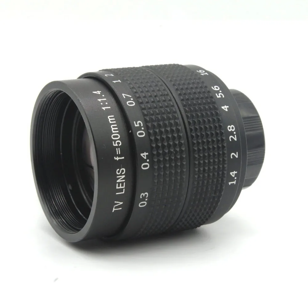 Объектив 50 мм F1.4 CCTV TV + Крепление C макрокольцо для беззеркальной камеры Canon EOS M M2 M3