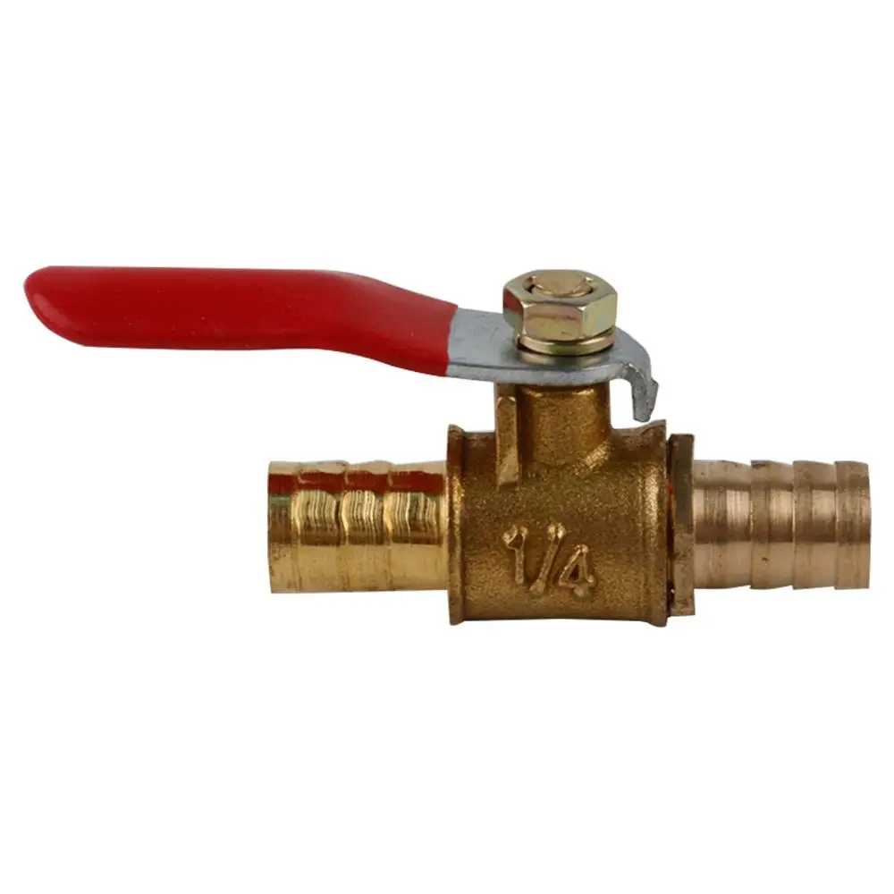 

6-12mm Air Gas Fuel Line Shutoff Valve Hose Barb Inline Brass Water Oil Pipe Fittings