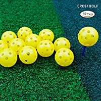 CRESTGOLF 100 шт. x 40 мм Пластиковые Мячи для гольфа-воздушные шары для гольфа с полым воздушным потоком для вождения, качели, Домашнее использование, игры для домашних животных - Цвет: yellow-50pcs