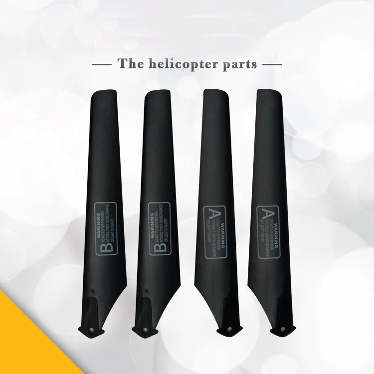 

Yuenhoang 4PCS/8PCS Helicopter Propeller 20cm Universal Blades Black A B Props for RC Model Aircraft Spare Parts