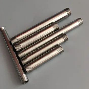 

1" BSP DN 25 Equal Male Thread Length 100mm Barrel Nipple 201 Stainless Pipe Fitting Connector Coupler water oil air