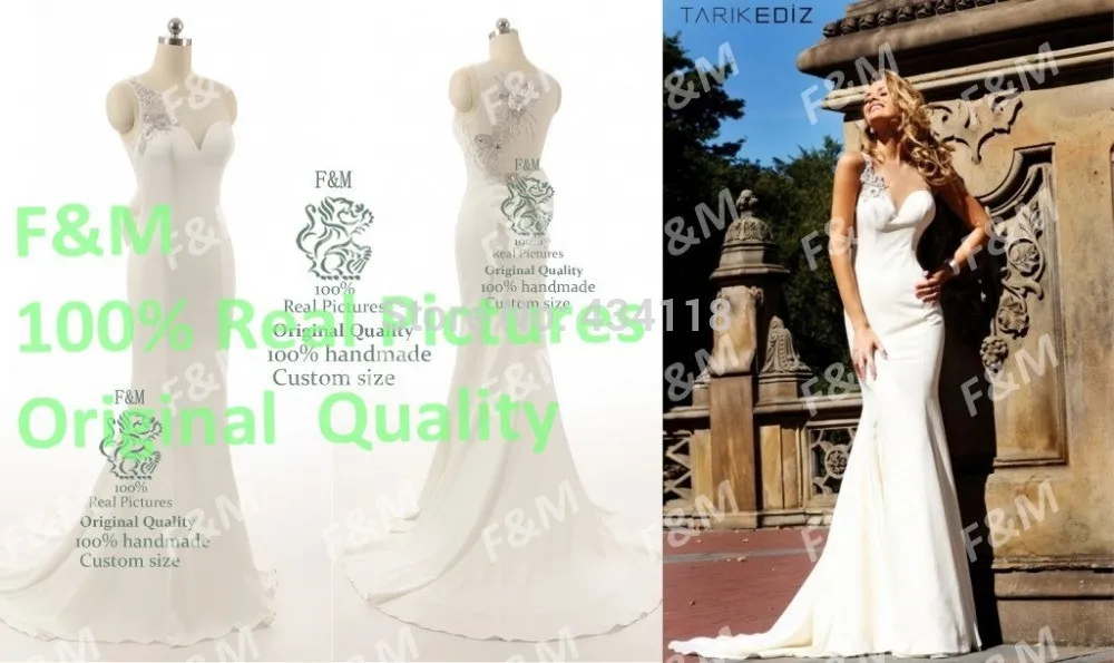 2015-Real-White-Elegant-Long-Mermaid-Satin-Evening-Prom-Dresses-Scoop-Sleeveless-Beades-See-Through-Vestido