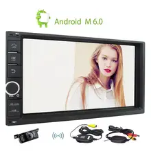 Wireless Backup Camera+Android 6.0 Quad-Core Car Stereo 7”Double Din In Dash GPS Navigation Auto Radio Support WiFi Mirror-link