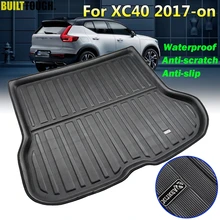 Adaptados XC40 Boot Forro Tray Para Volvo 2017 2018 2019 Traseira Do Carro Carga Trunk Mat Folha de Piso Tapete Protetor de Lama à prova d' água(China)